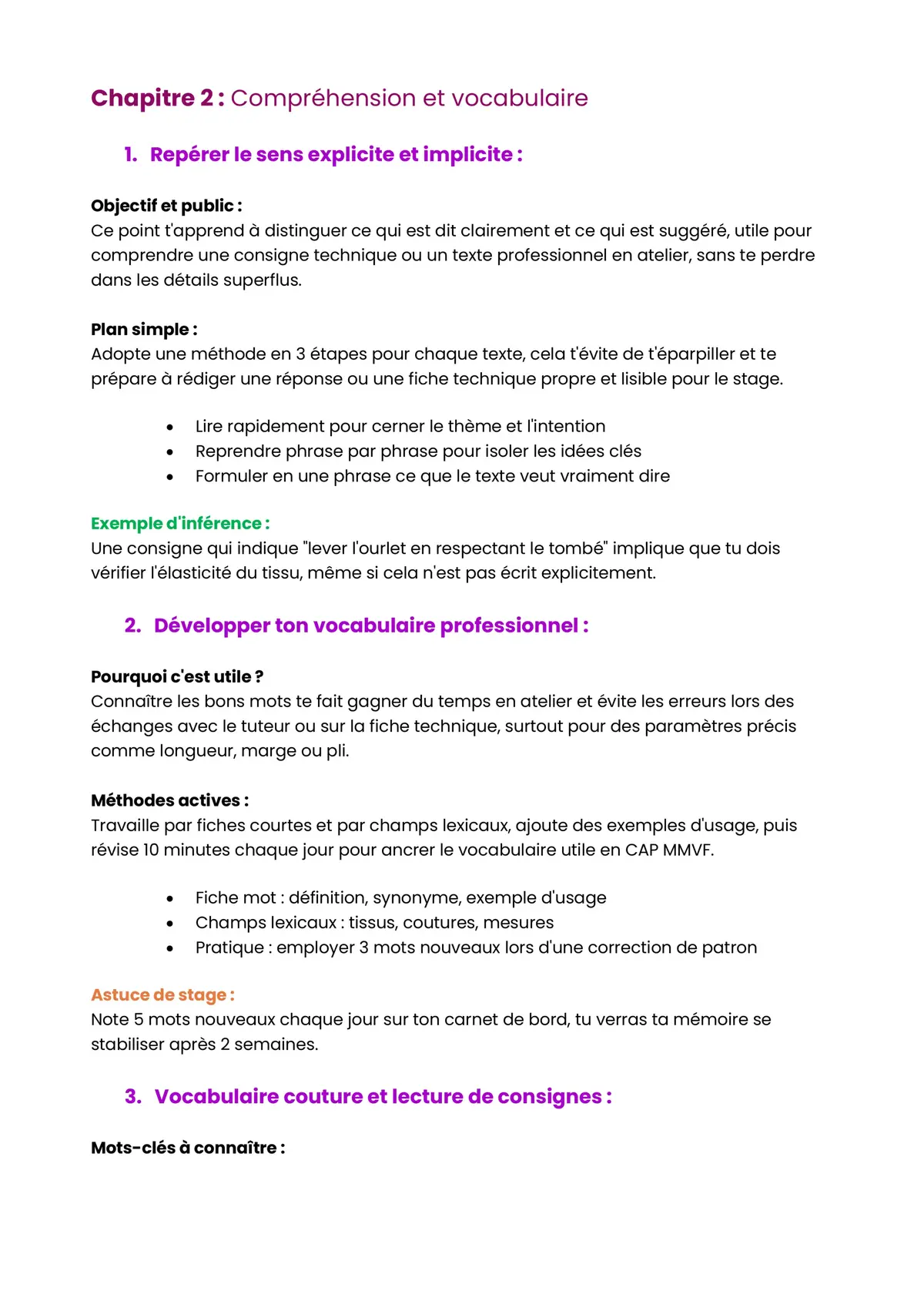 Example Fiche de Révision CAP MMVF